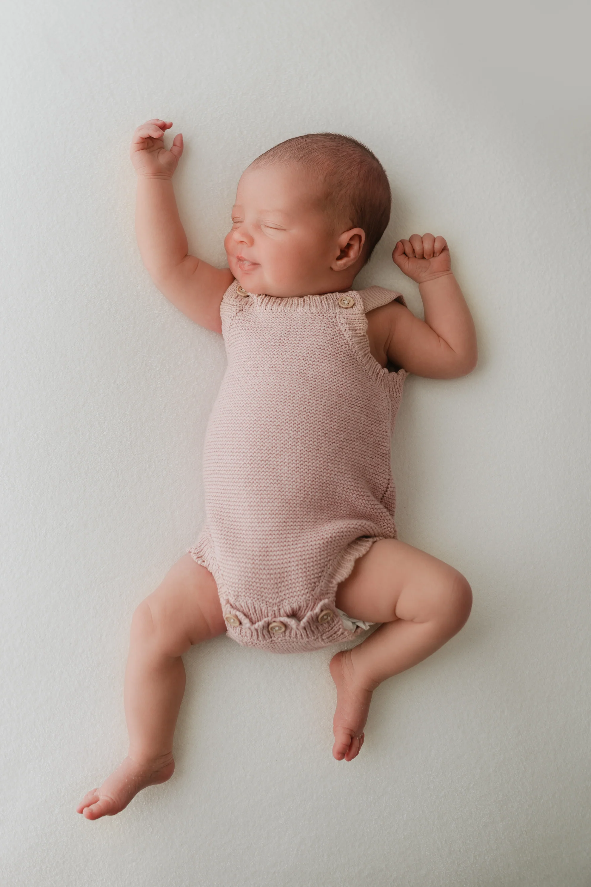 Sibling newborn scallop romper